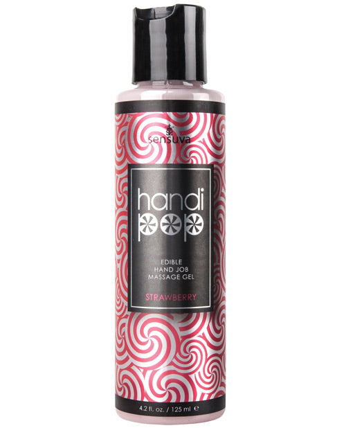 Gel de Massagem Handipop Hand Job - Frasco de 4,2 oz Morango
