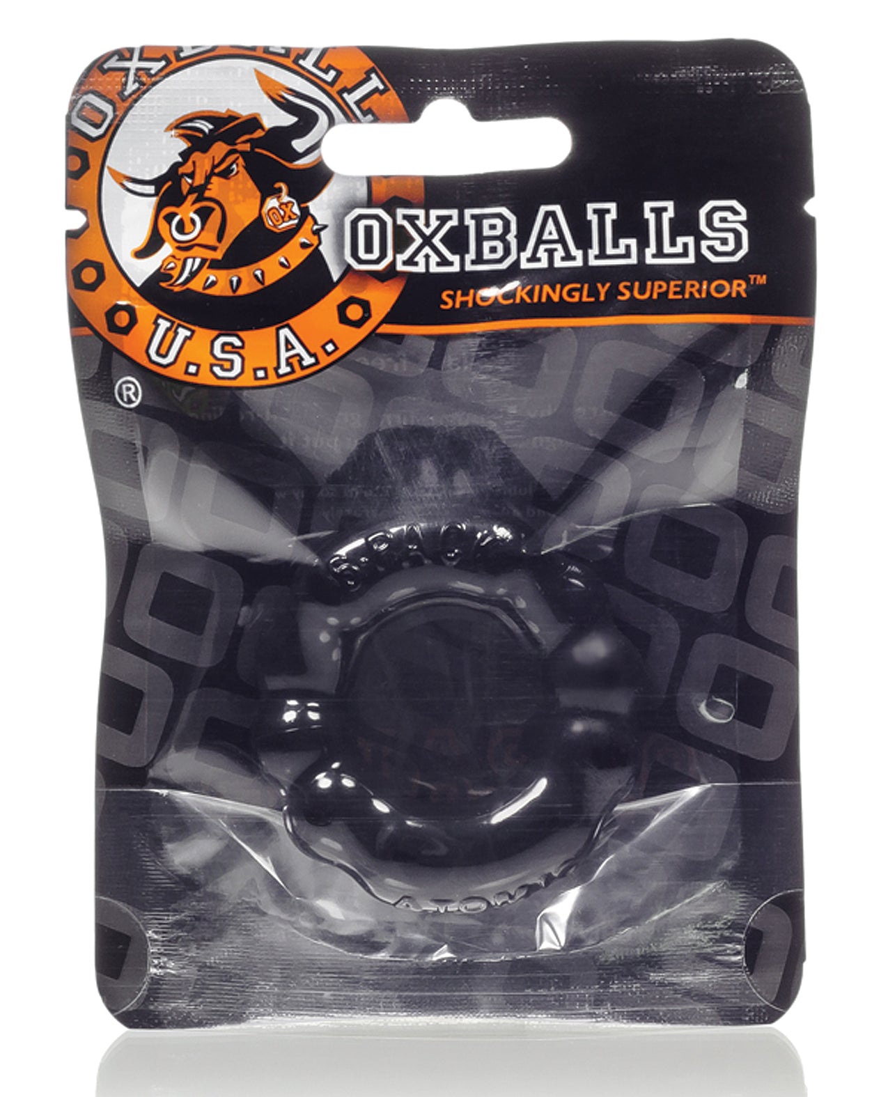 Oxballs Atomic Jock 6-Pak Formet Penisring - Sort