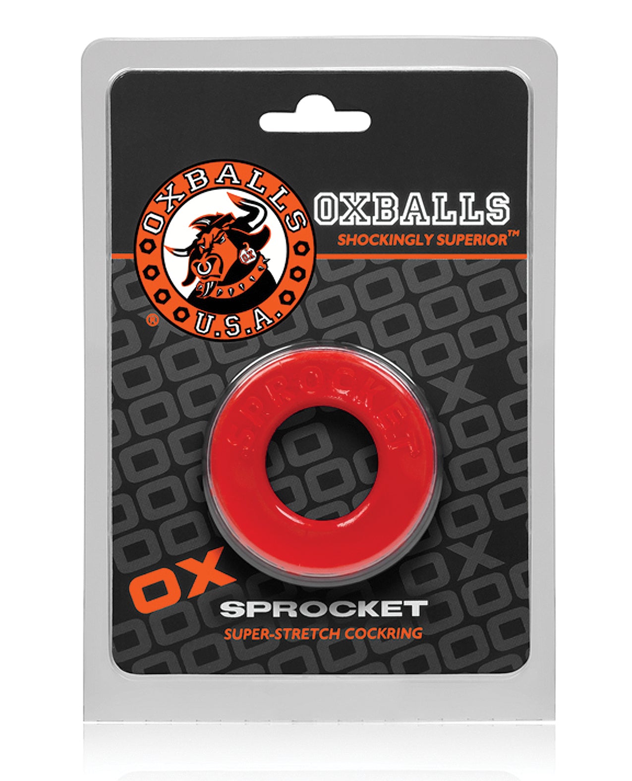 Oxballs Atomic Jock Sprocket Penisring - Röd