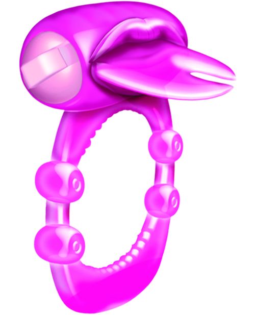 Anneau de plaisir vibrant extrême Forked Tongue - Magenta