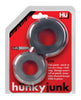 Load image into Gallery viewer, Hunky Junk Cog Ring 2 Size Double Pack - Tar &amp; Stone Pack of 2

