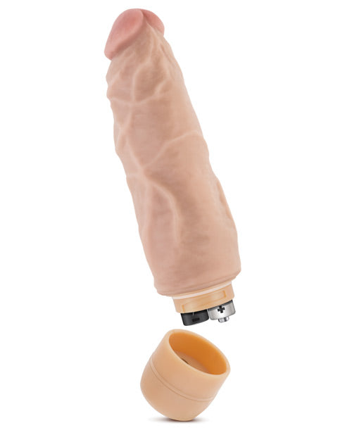 Blush Dr. Skin Vibe 7 Inch Dong Realistic Veiny Shaft Waterproof Vibrator Beige