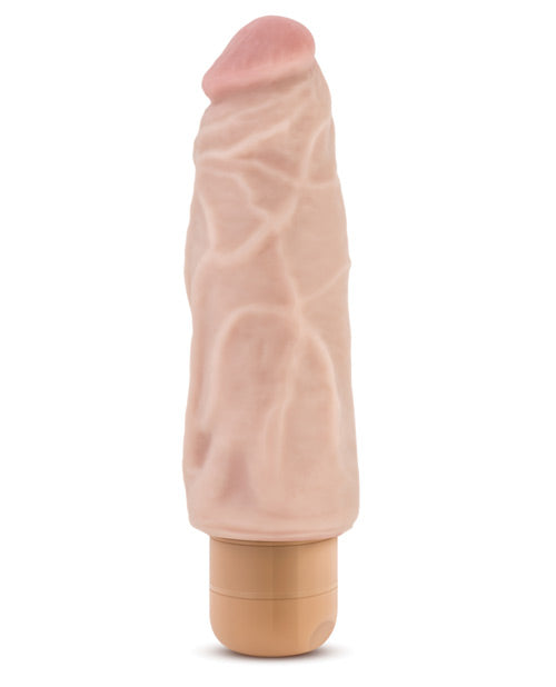 Blush Dr. Skin Vibe 7 Inch Dong Realistic Veiny Shaft Waterproof Vibrator Beige