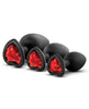 Cargue la imagen en el visor de la galería, Blush Luxe Bling Plugs Training Kit - Black w/Red Gems
