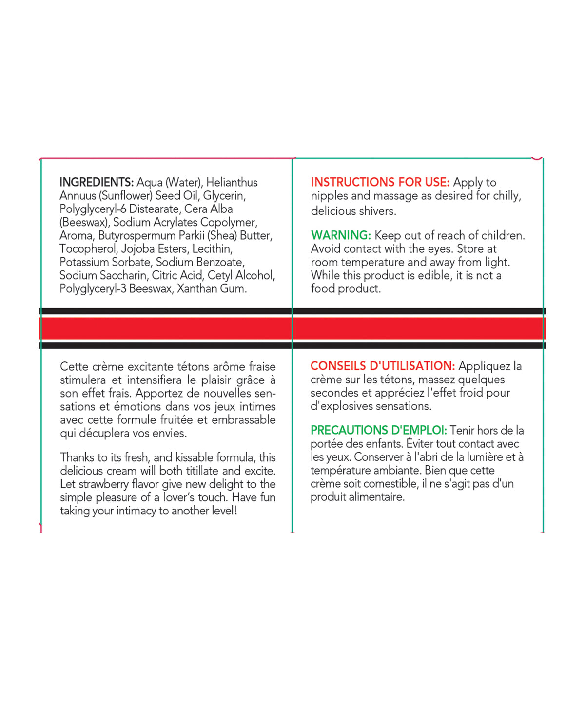 EXSENS z Paryża Krem do brodawek - 8 ml Oh My Strawberry