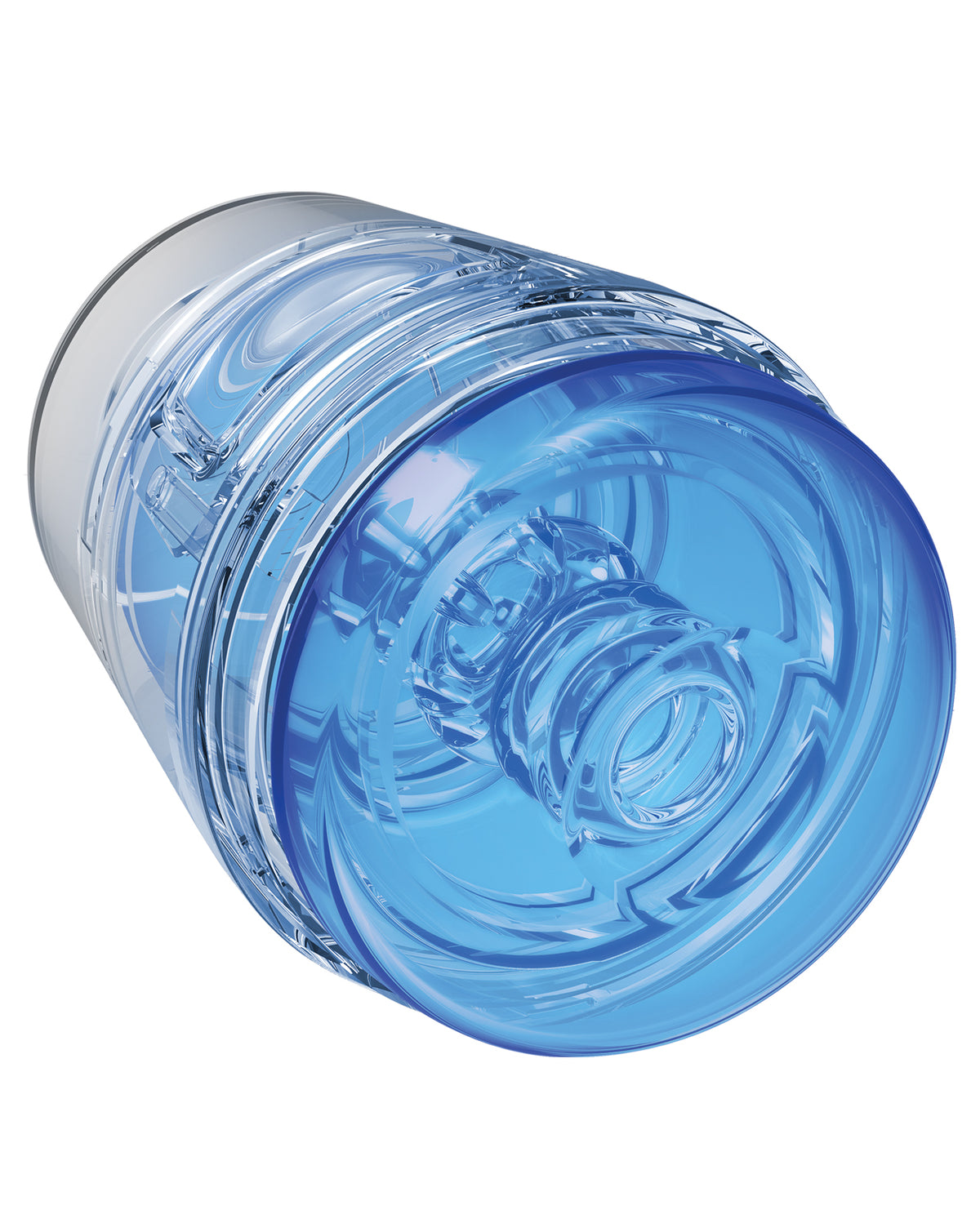 Main Squeeze Pop Off Optix Crystal Blue Variable Pressure Stroker