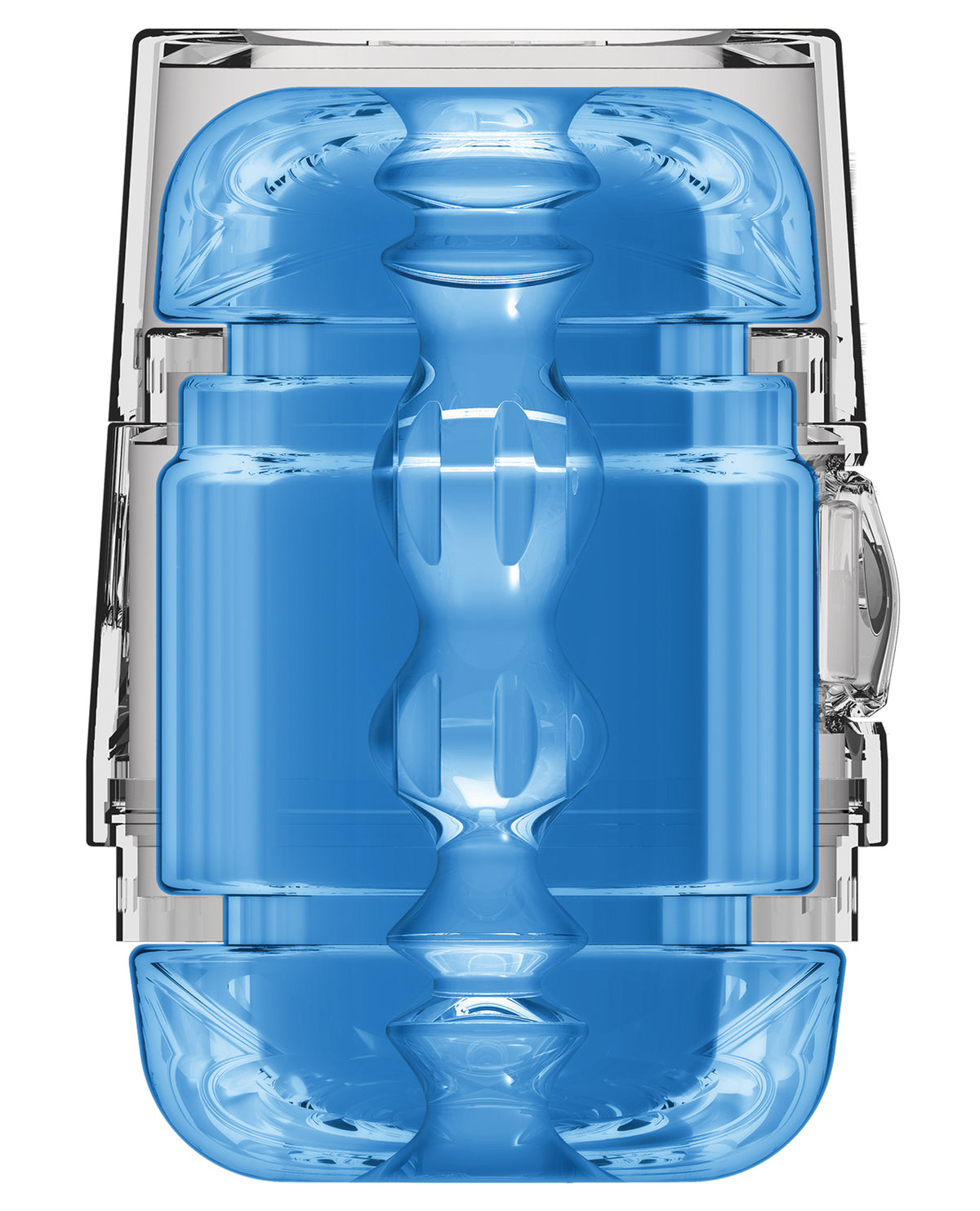 Main Squeeze Pop Off Optix Crystal Blue Variable Pressure Stroker