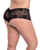 Load image into Gallery viewer, Lace Boyshort Black 2X/3X
