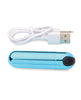 Load image into Gallery viewer, Bang! 10X Rechargeable Vibrating Metallic Bullet - Blue
