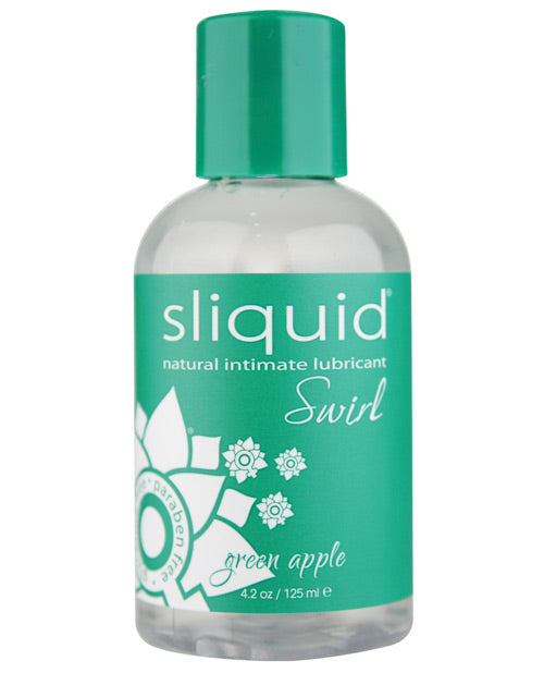 Lubrifiant Sliquid Naturals Swirl - 4.2 oz Măr Verde