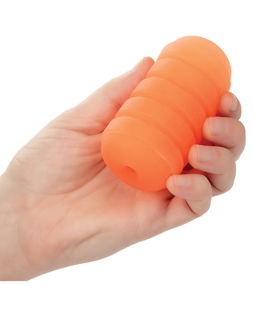 Pop Sock Ribbed Masturbator - Orange