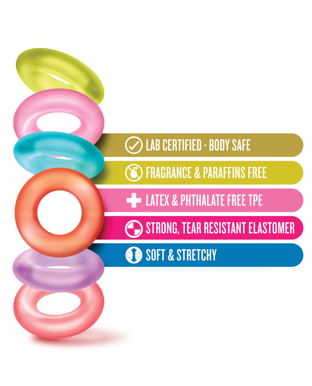 Blush Play With Me King Of The Ring Set Of Six Assorted Colors