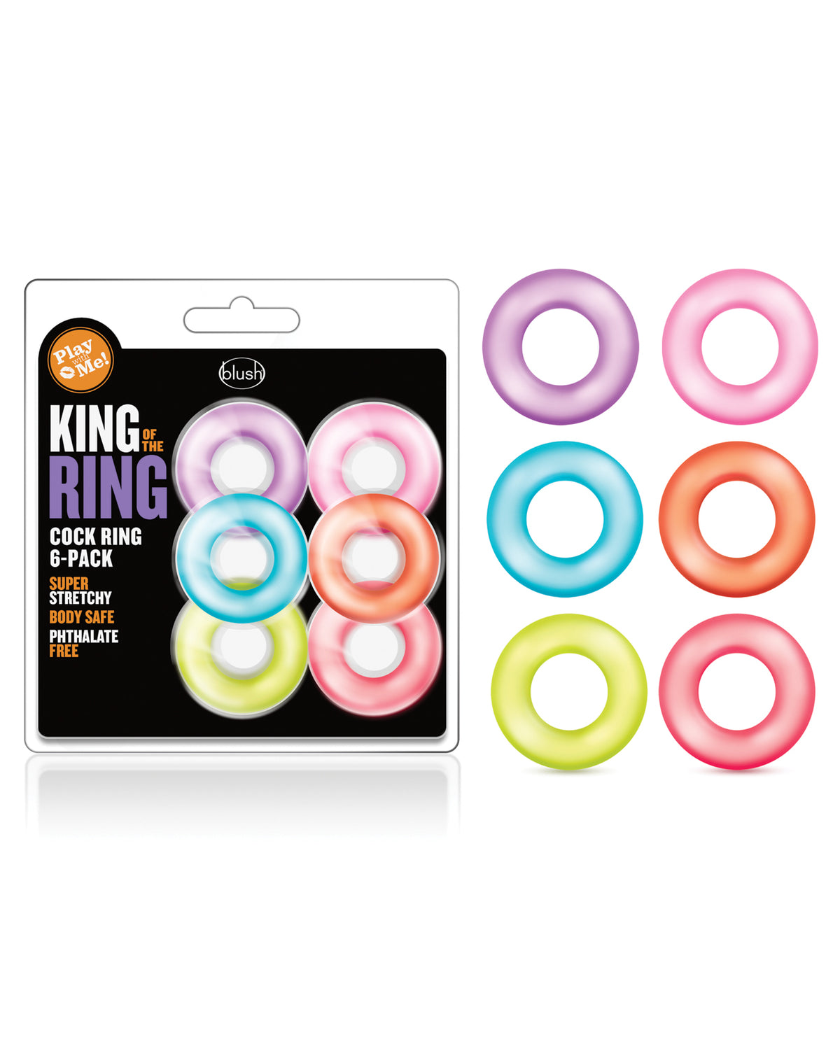 Blush Play With Me King Of The Ring Set Of Six Assorted Colors