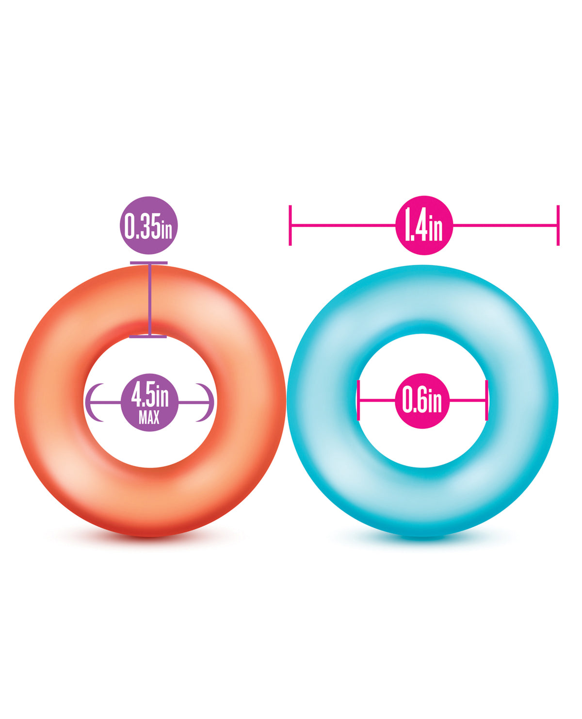 Blush Play With Me King Of The Ring Set Of Six Assorted Colors