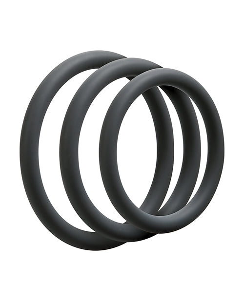 OptiMale C Ring Kit Thin Silicone Three Ring Set Slate