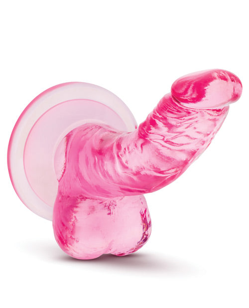 Blush Naturally Yours 4 Inch Mini Cock Pink Real Feel Suction Base