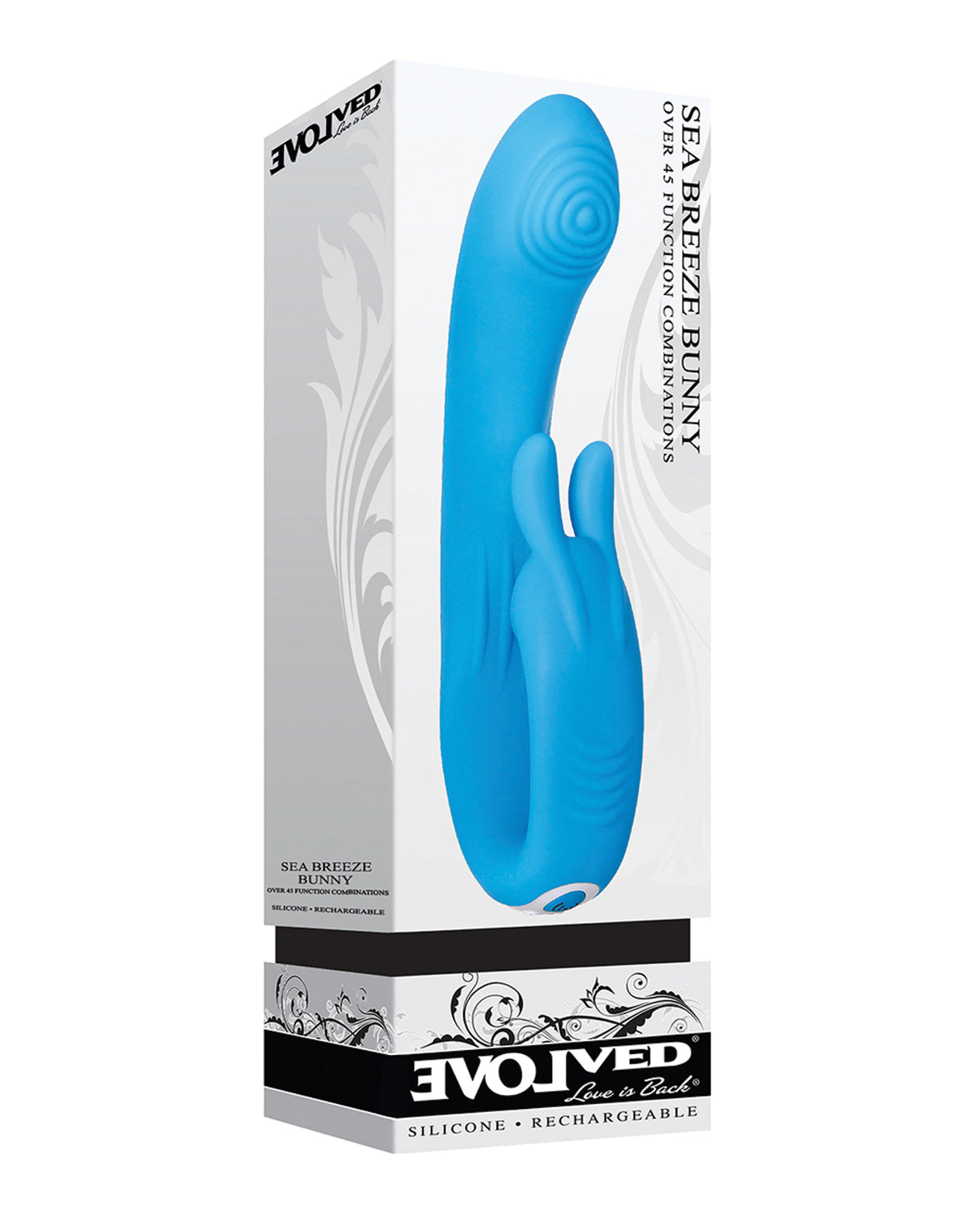 Evolved Sea Breeze Bunny Ricaricabile Doppio Stimolatore - Blu