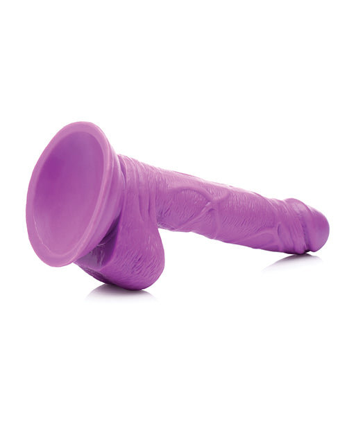 Pop Peckers 6.5" Dildo palloilla - violetti