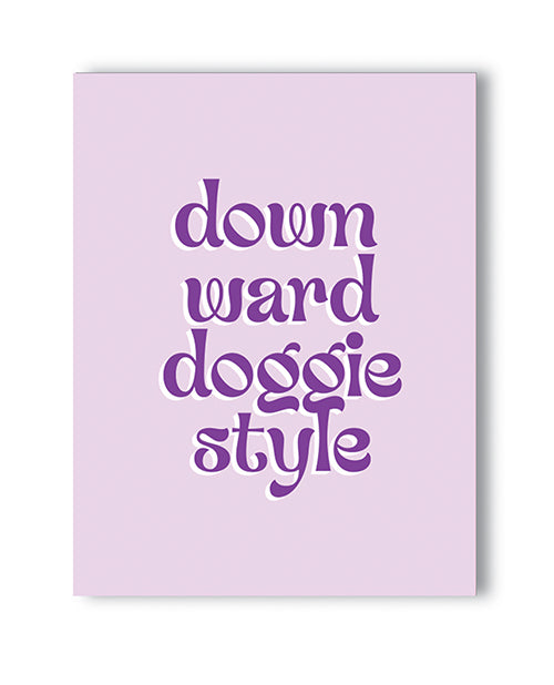 Downward Doggie A2 Naughty Greeting Card With Envelope