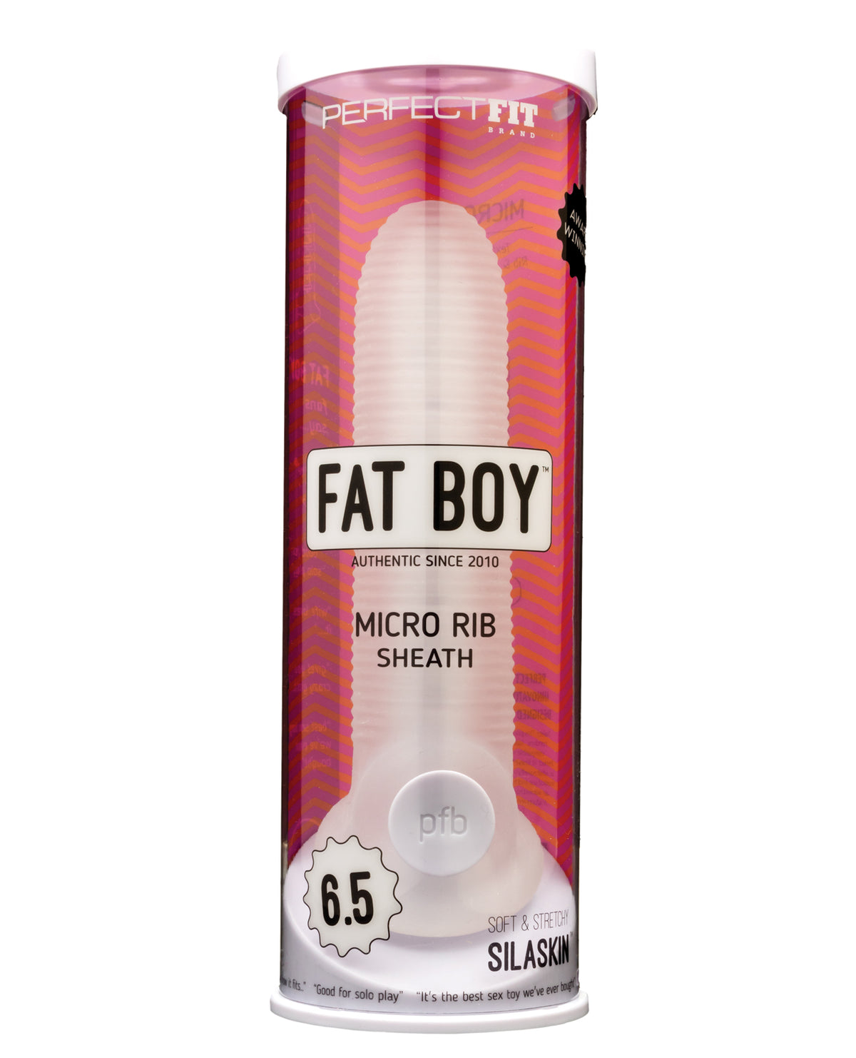Fourreau micro côtelé Perfect Fit Fat Boy 6,5" - Transparent
