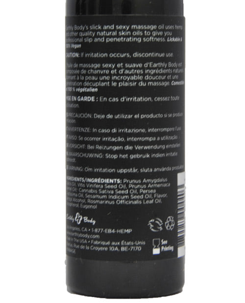 Earthly Body Syötävä Hierontaöljy - 2 oz Vesimeloni