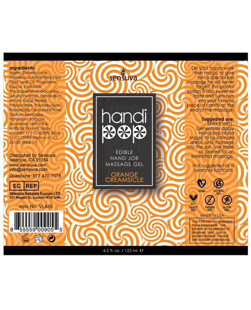 Handipop Handjob Massagegel - 4.2 oz Orange Creamsicle