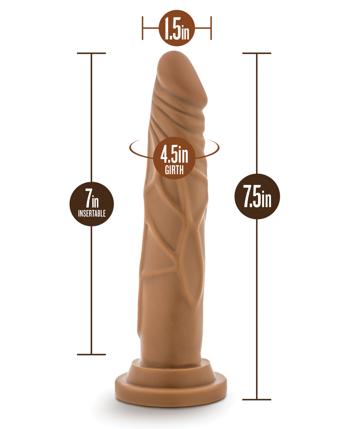 Blush Dr. Skin Realistyczny Penis Basic 7.5" - Mocha