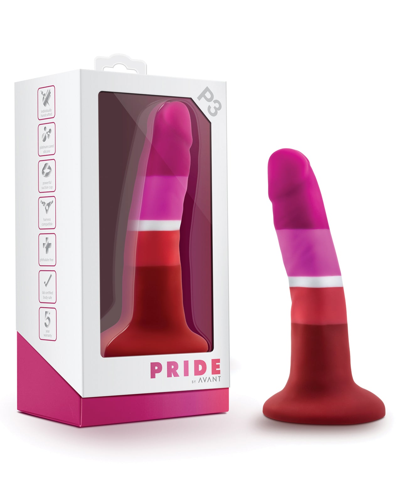 Blush Avant P3 Lesbisk Pride Silikone Dildo - Skønhed