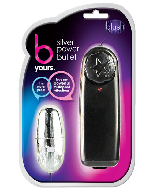 Blush B Yours Silver Power Bullet Vibrator For Clitoral Stimulation