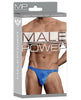 Load image into Gallery viewer, Satin Bong Thong Blue Size Small Medium Underwear For Men
