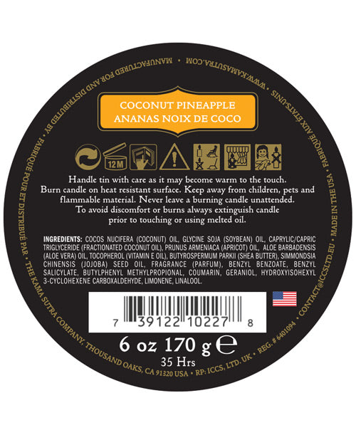 Candela da massaggio Kama Sutra Ignite alla soia - Cocco Ananas