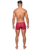 Load image into Gallery viewer, Seamless Sleek Short w/Sheer Pouch Red MD
