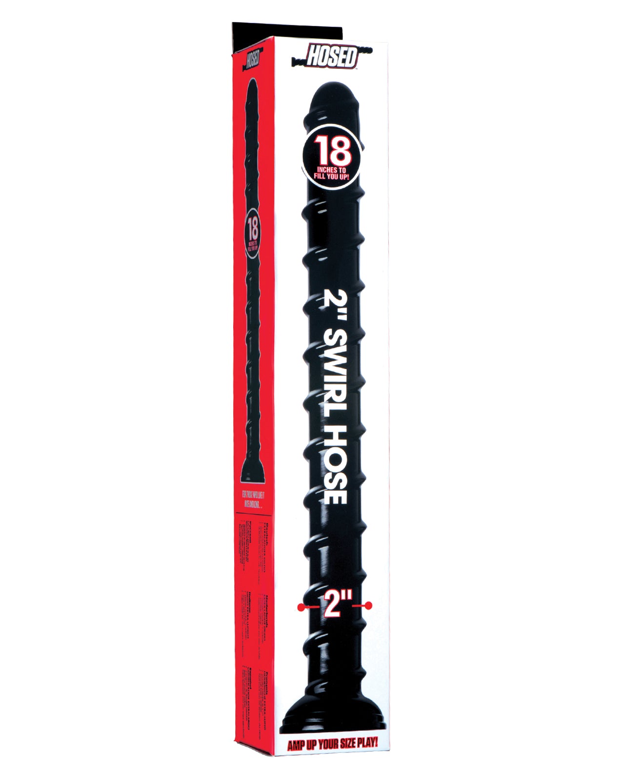 Hosed 18" Long 2" Swirl Hose - Black