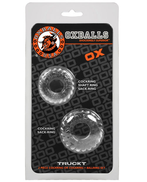 Oxballs TruckT Penis- en Balring - Transparant Verpakking van 2