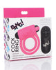 Lataa kuva gallerian katseluohjelmaan, Bang! Vibrating Cock Ring &amp; Bullet w/Remote Control - Pink
