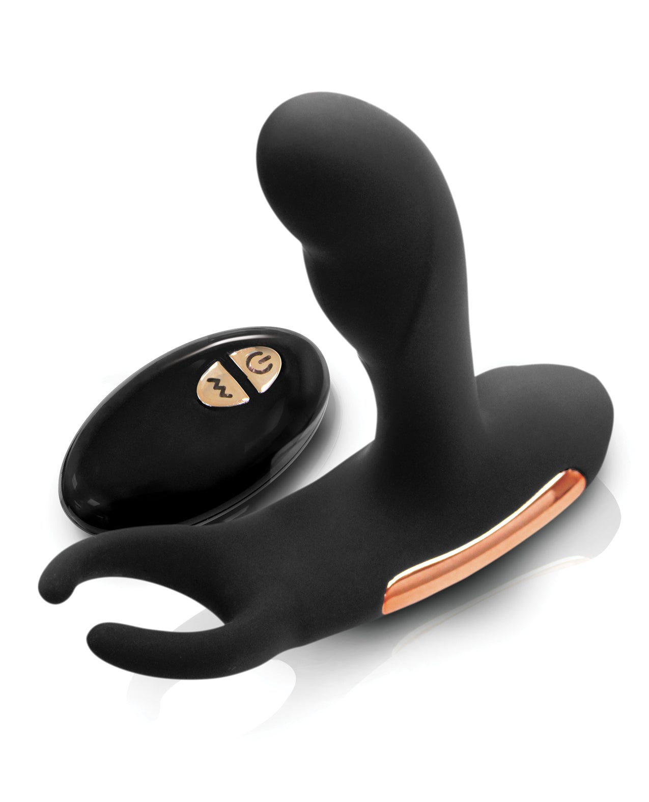 Renegade Sphinx Warming Prostate Massager Heated Vibrations Flexible Silicone Wireless Controller 2 Motors Black