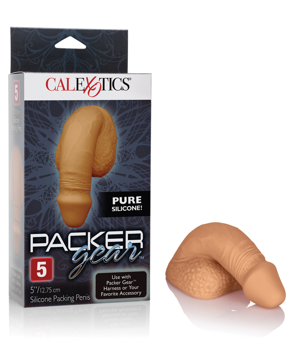 Packer Gear pene de silicona para empacar de 5" - color canela