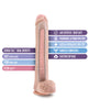 Load image into Gallery viewer, Blush Au Naturel Daddy 14&quot; Sensa Feel Dual Density Dildo - Vanilla
