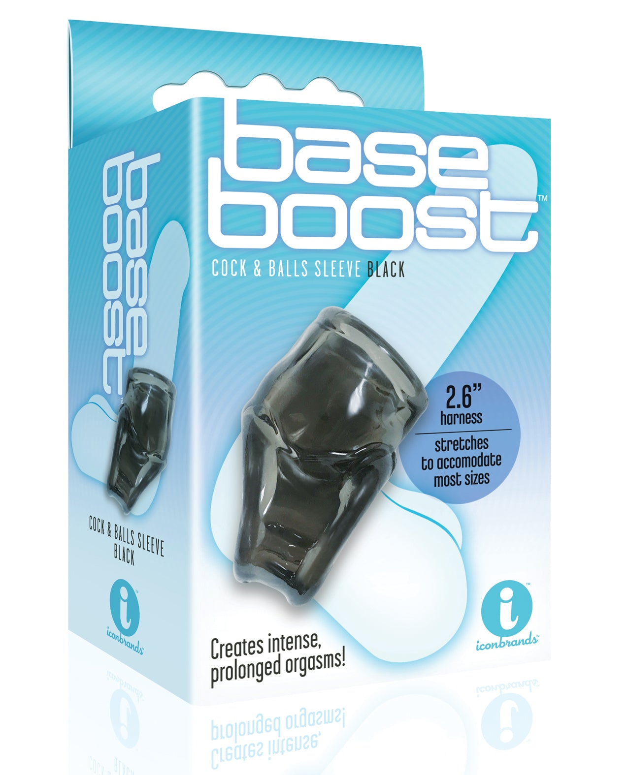 Manga para Pênis e Testículos Base Boost 9's - Preta