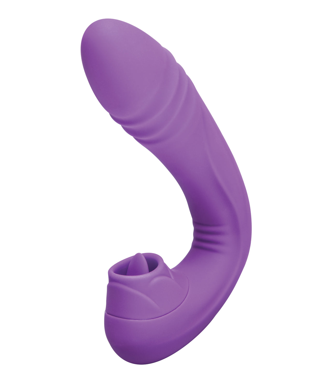 Vibrador Bodywand G Play de doble estimulación, con embestida, movimiento de lengua y vibración, morado