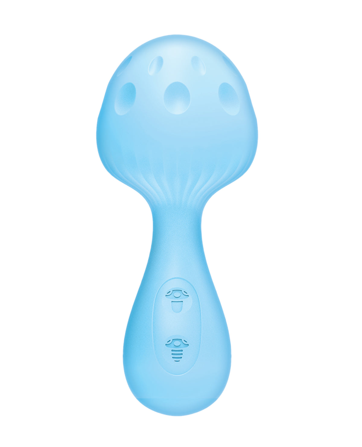 Vibrador tipo varita mini de silicona Nasstoys Sky Magic Mushroom, azul