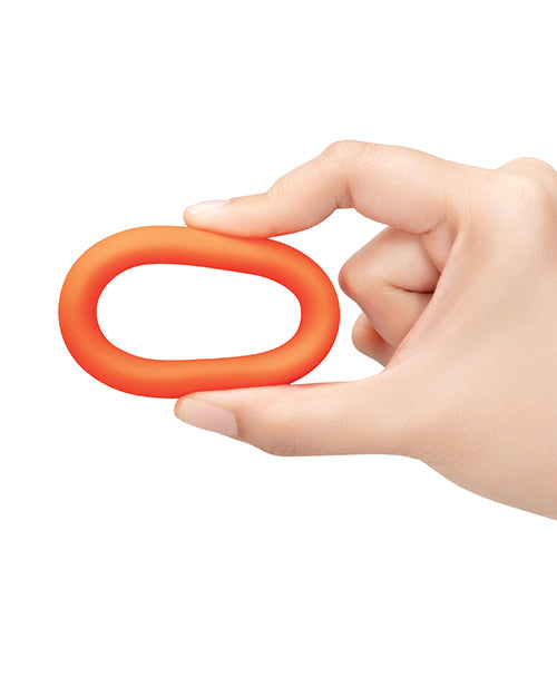 Anello fallico B-Vibe Snug Ring 40 mm in silicone morbido e sicuro, arancione