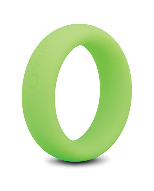 B Vibe Snug Ring 45Mm Soft Silicone Cock Ring With Secure Fit Green