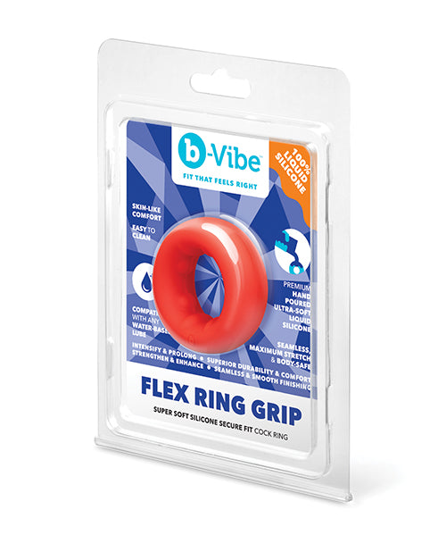 Carica l'immagine nel visualizzatore Galleria, Anello fallico Bvibe Flex Bulk in silicone super morbido con vestibilità sicura, rosso
