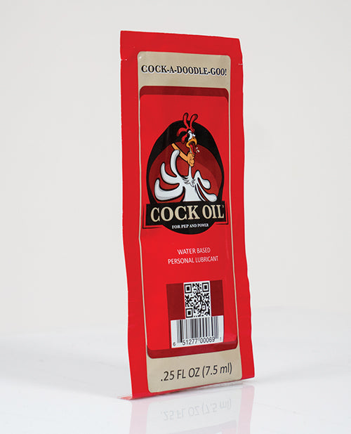 Gel de massage lubrifiant à base d'eau Cock Oil, sachet individuel de voyage de 0.25 Oz