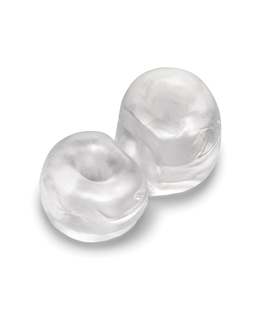 Anello per pene B Vibe Stretch Tech a doppia fascia, flessibile e sicuro