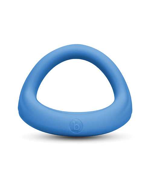 Chingă pentru penis și testicule B Vibe Snug Ring Tri Sling, din silicon moale și elastic