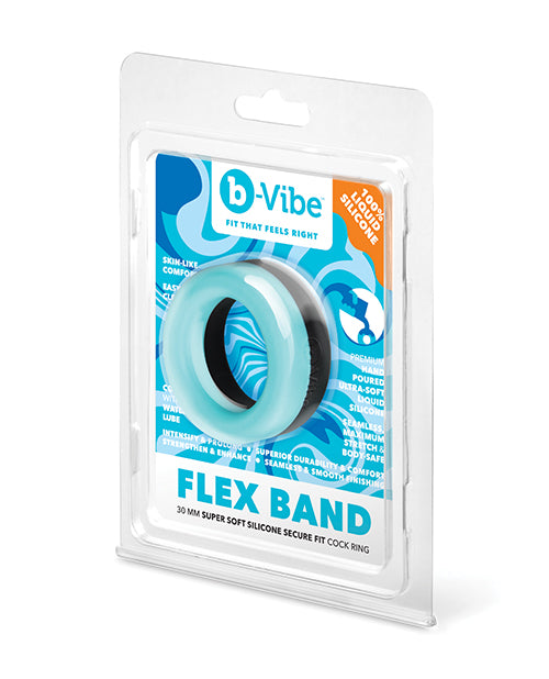Anillo para el pene B Vibe Flex Band de 30 mm, de silicona supersuave, firme y seguro