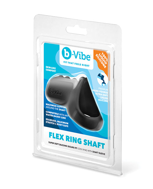 BVibe Flex Shaft Silicone Cock Ring With Ball Stretcher Sleeve