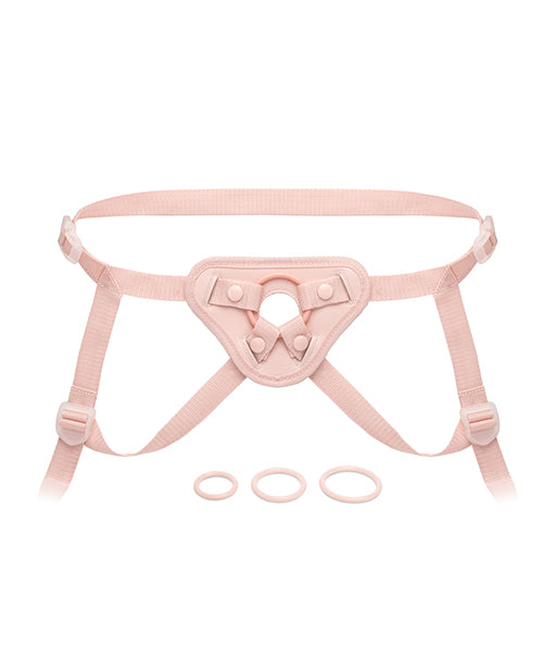 Harnais ajustable unisexe à porter avec gode Together NudeFit, avec 3 anneaux en O